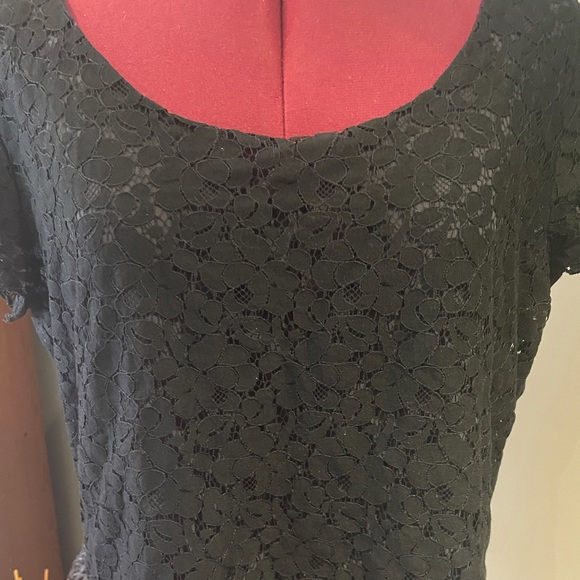 Talulah Black Lace Short Sleeve Blouse - Picture 3 of 8